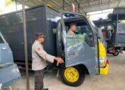 Satgas Banops Polres Lombok Barat Cek Kesiapan Peralatan dan Kendaraan Dalmas Jelang Pemilu 2024
