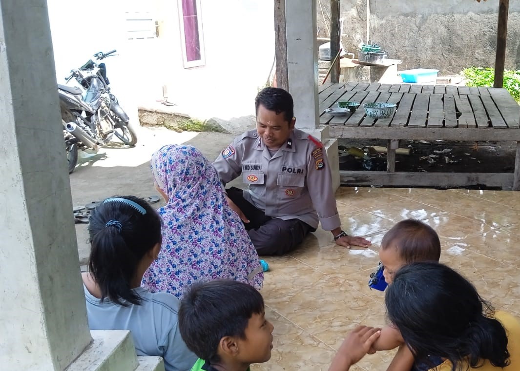 Satgas Preemtif Polres Lombok Barat Himbau Masyarakat Jaga Kamtibmas Jelang Pemilu di Gapuk Gerung