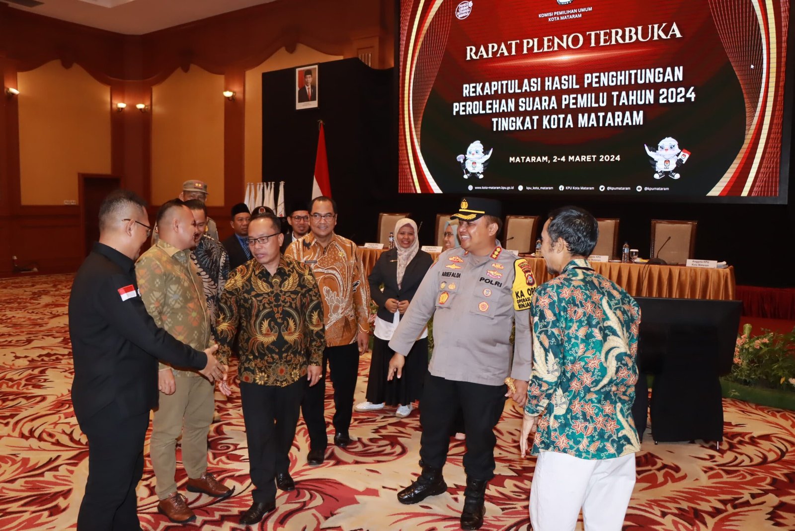 Kapolresta Hadiri Pembukaan Rapat Pleno Terbuka Rekapitulasi Hasil