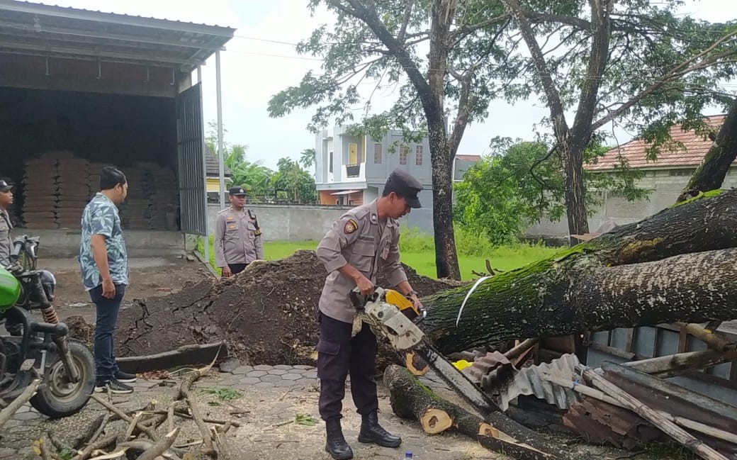 Kecamatan Kediri Diterjang Hujan Deras dan Angin Kencang