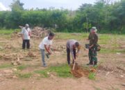 Dukung Penghijauan, Babinsa Dan Bhabinkamtibmas Semamung Kompak Lakukan Penanaman Pohon