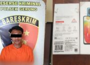Polsek Gerung Ciduk Pencuri Ponsel Saat Asyik Pangkas Rambut di Gerung Selatan