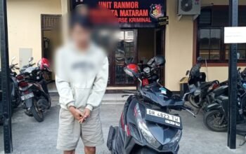 Kurang Dari 1 Jam Respon Cepat Polisi Amankan Terduga Pelaku Curanmor Di Ampenan 