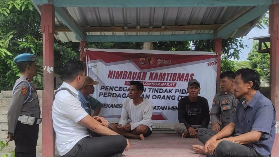 Polsek Labuapi Aktif Cegah Tindak Pidana Perdagangan Orang di Desa Karang Bongkot