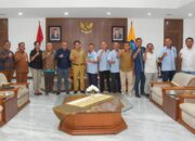 Pengurus PWI NTB saat audensi dengan PJ Gubernur NTB, DR Hasanuddin