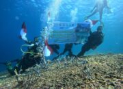 Danrem 162/WB Tanam Terumbu Karang dan Parade Bendera di Pulau Moyo, Rayakan HUT RI dengan Aksi Nyata