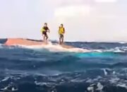 Diduga Mati Mesin Sebuah Kapal Angkut Sembako Tenggelam di Perairan Gili Meno