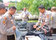 Kunjungan Tim Slog Polri: Kapolres Lombok Utara Pastikan Kesiapan Kendaraan Dan Senpi Dinas