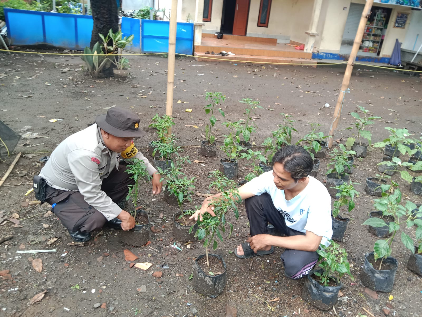 Polsek Labuapi Gencarkan Ketahanan Pangan, Ajak Warga Maksimalkan Lahan