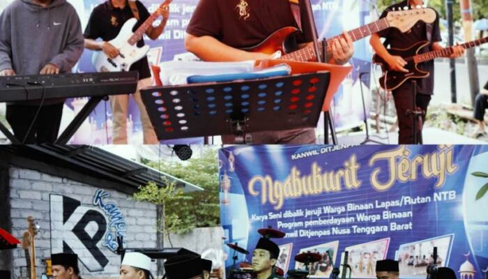 Tim Hadrah dan Jeruji Band Warga Binaan Lapas Lombok Barat Meriahkan “Ngabuburit Jeruji”
