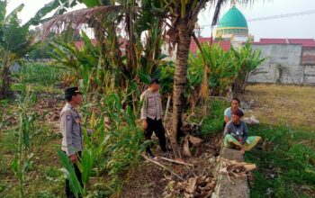 polsek, labuapi, polri, petani, pertanian, dukungan, program, pemerintah, bhabinkamtibmas, sinergi