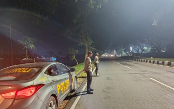 Tingkatkan Keamanan, Polsek Kediri Patroli Bypass BIL Antisipasi Kejahatan
