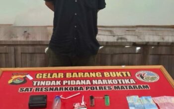 Berantas Narkoba, Satnarkoba Polresta Mataram Amankan Seorang Pria dengan Barang Bukti Sabu