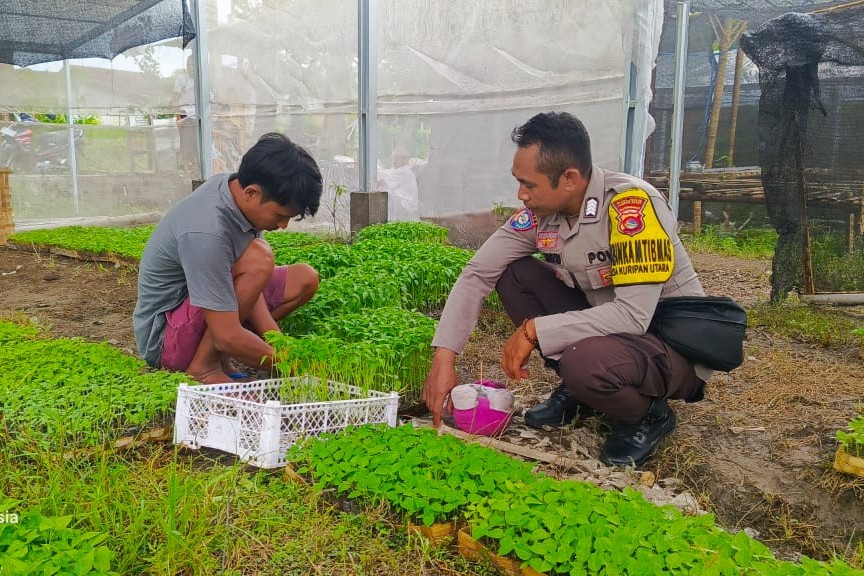 Strategi Polres Lombok Barat Tingkatkan Kemandirian Pangan Masyarakat Desa