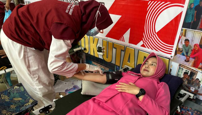 Donor Darah Sambut Hari Bhayangkara ke-79, Polres Lombok Utara Perkuat Misi Kemanusiaan