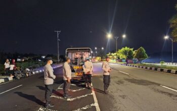 Polsek Gerung Intensifkan Patroli Malam di Jalur Bypass BIL Lombok Barat