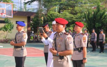 Kapolres Lombok Utara Pimpin Upacara Sertijab Pejabat Utama Polres, Dirangkaikan dengan Acara Pisah Sambut