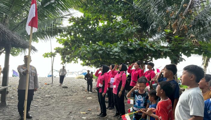 Kobarkan Merah Putih: Ketua Bhayangkari Lombok Utara Gelorakan Semangat Nasionalisme dari Pesisir hingga Perbatasan