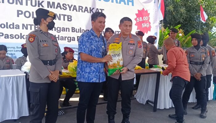 Jaga Stabilitas Harga, Polda NTB Siapkan 2 Ton Beras SPHP di Mapolsek Mataram