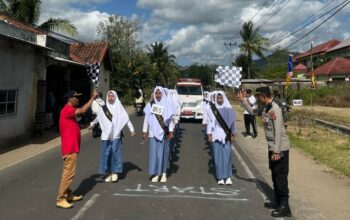 Semarak Lomba Gerak Jalan HUT RI ke-80 di Sekotong Berlangsung Meriah dan Aman