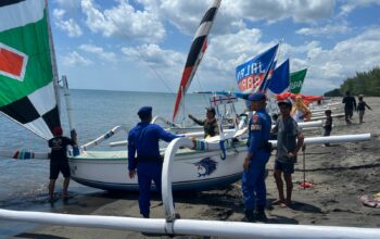 Personel Dit Polairud Amankan Lokasi Wisata Pantai Cemare Lombok Barat