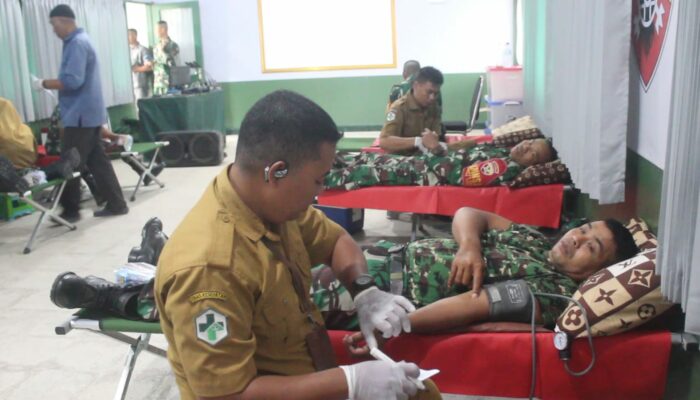 Rayakan HUT ke-80 TNI, Kodim 1620/Loteng Gelar Aksi Donor Darah