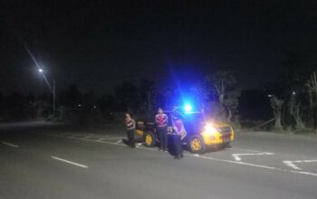 Tingkatkan Keamanan, Polres Lombok Barat Intensifkan Patroli Blue Light di Jalur Bypass BIL II