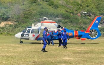 Jamin Keamanan MotoGP, Ditpolairud Polda NTB Gelar Patroli Udara dan Cek Helipad