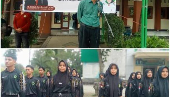 Membentuk Karakter Pemimpin: Kepala MAN Lobar Lantik Pengurus Paskibra Baru, Tekankan Disiplin dan Jiwa Kesatria