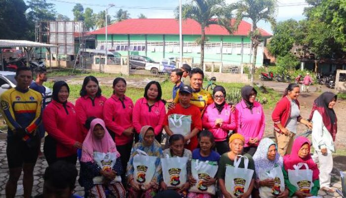 Gowes Kamtibmas Kapolres Lombok Utara Hadir di Desa Salut, Sertakan Bakti Sosial dan Pemeriksaan Kesehatan Gratis